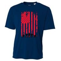 American Flag Us Veteran Cooling Performance Crew T-Shirt