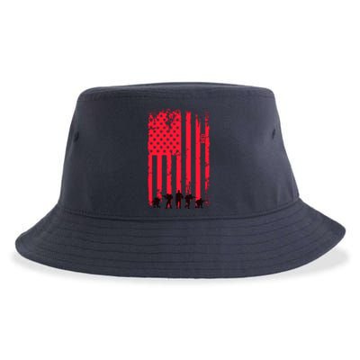 American Flag Us Veteran Sustainable Bucket Hat