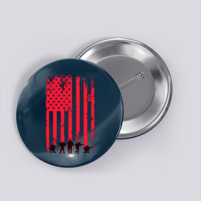 American Flag Us Veteran Button