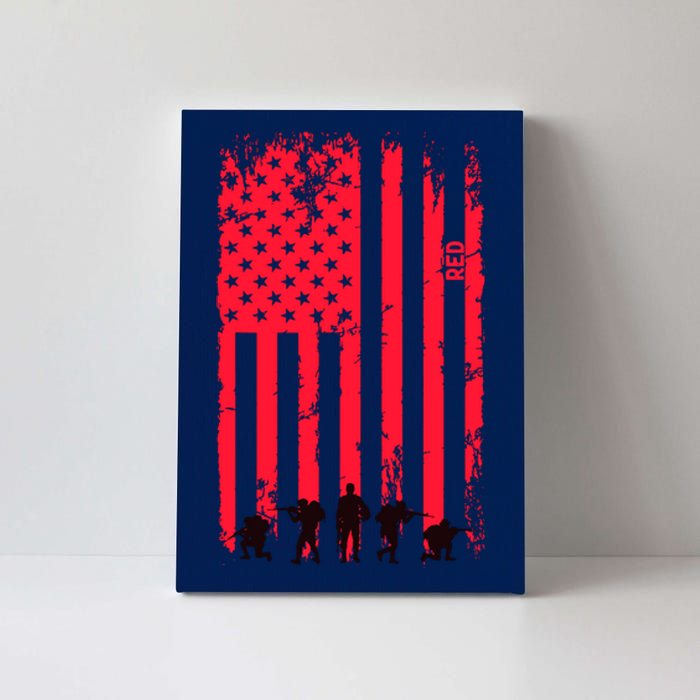 American Flag Us Veteran Canvas