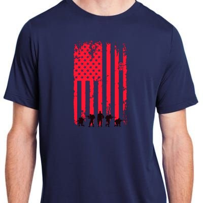 American Flag Us Veteran Adult ChromaSoft Performance T-Shirt