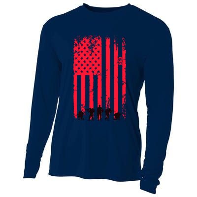American Flag Us Veteran Cooling Performance Long Sleeve Crew