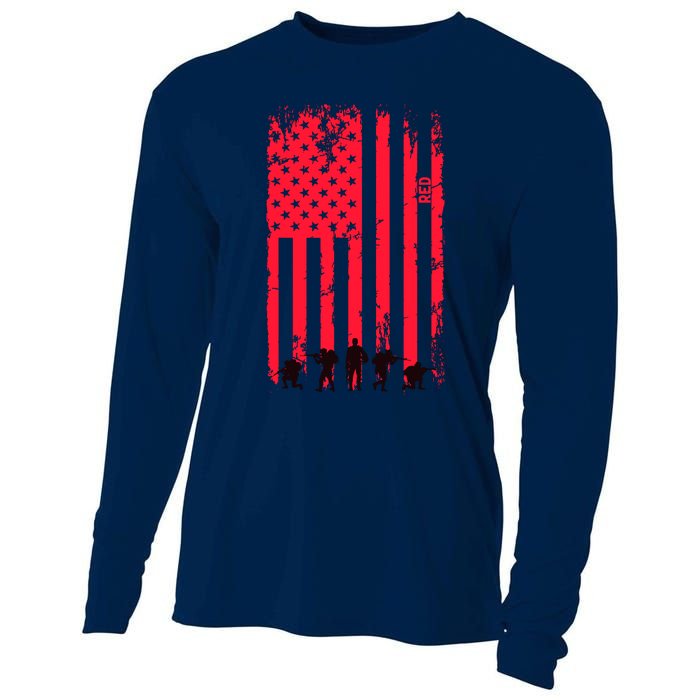 American Flag Us Veteran Cooling Performance Long Sleeve Crew