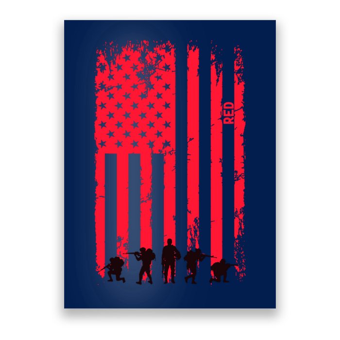 American Flag Us Veteran Poster