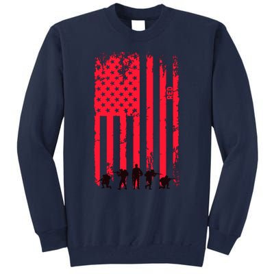 American Flag Us Veteran Tall Sweatshirt