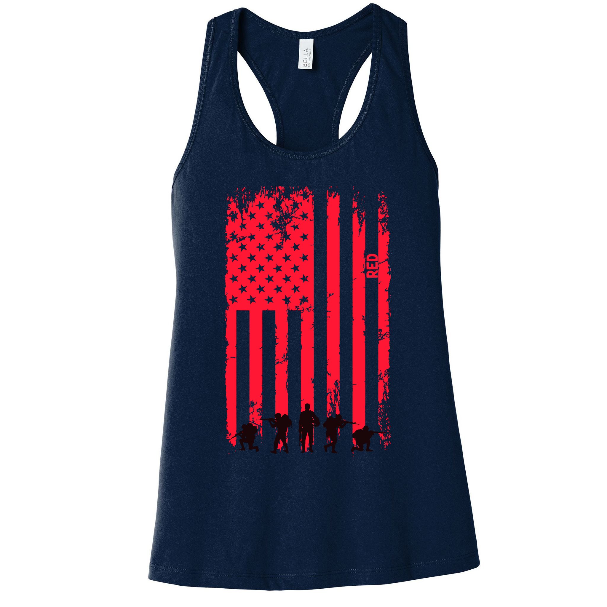 American Flag Us Veteran Womens Tank Top