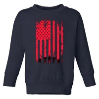 American Flag Us Veteran Toddler Sweatshirt