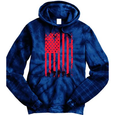 American Flag Us Veteran Tie Dye Hoodie