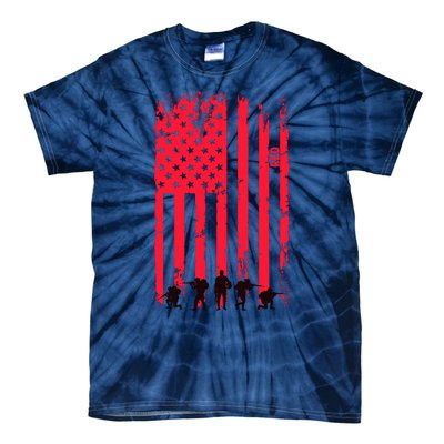 American Flag Us Veteran Tie-Dye T-Shirt