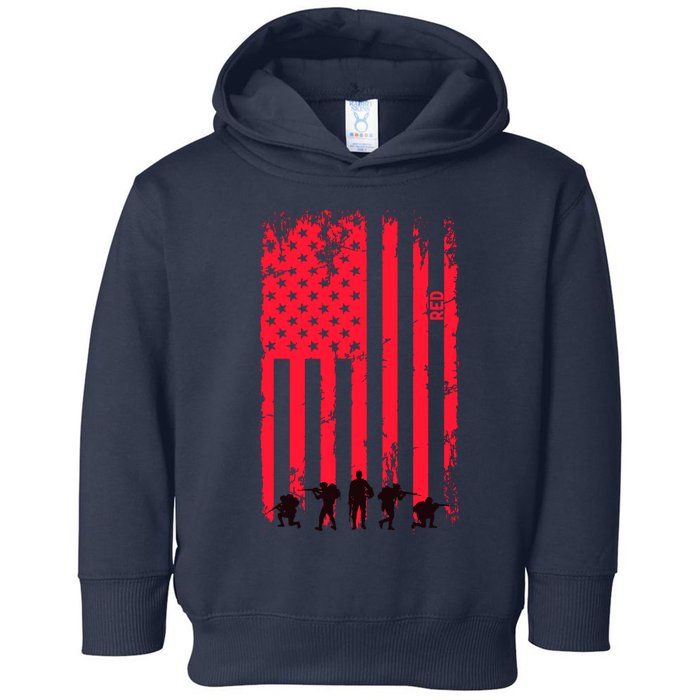 American Flag Us Veteran Toddler Hoodie