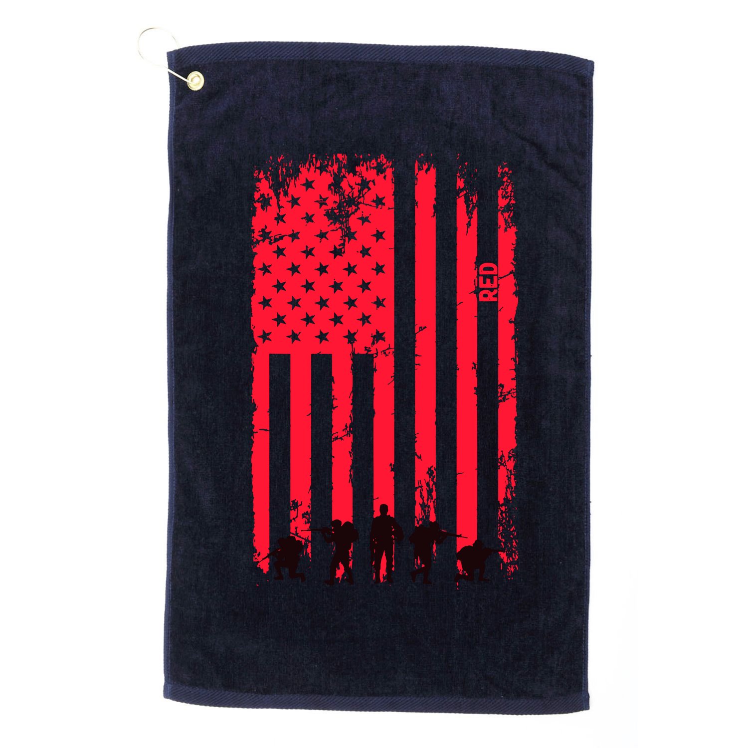 American Flag Us Veteran Golf Towel