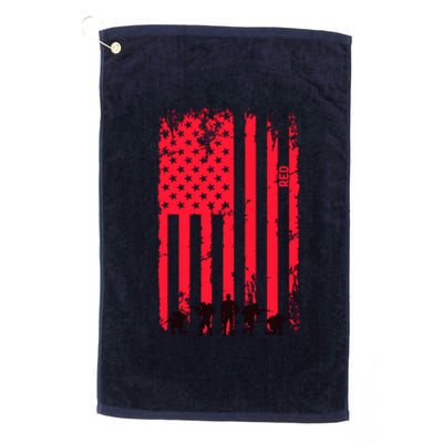 American Flag Us Veteran Platinum Collection Golf Towel