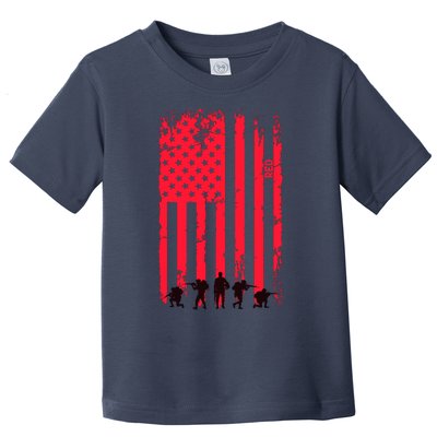 American Flag Us Veteran Toddler T-Shirt