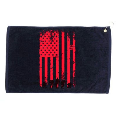 American Flag Us Veteran Grommeted Golf Towel