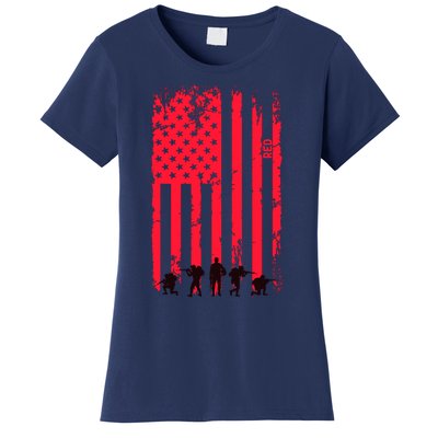 American Flag Us Veteran Women's T-Shirt