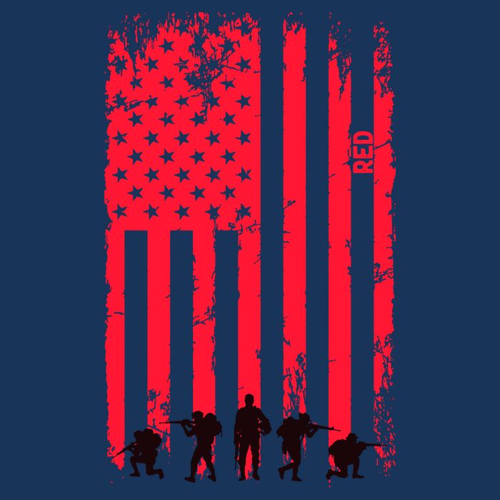 American Flag Us Veteran Women's V-Neck T-Shirt