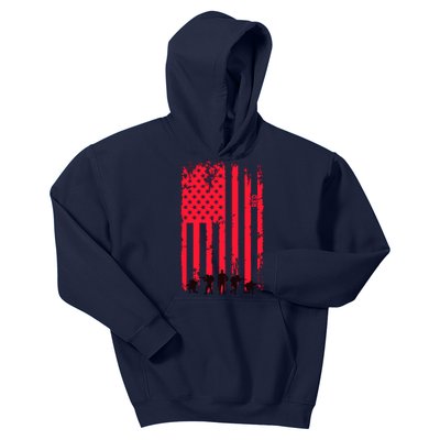 American Flag Us Veteran Kids Hoodie