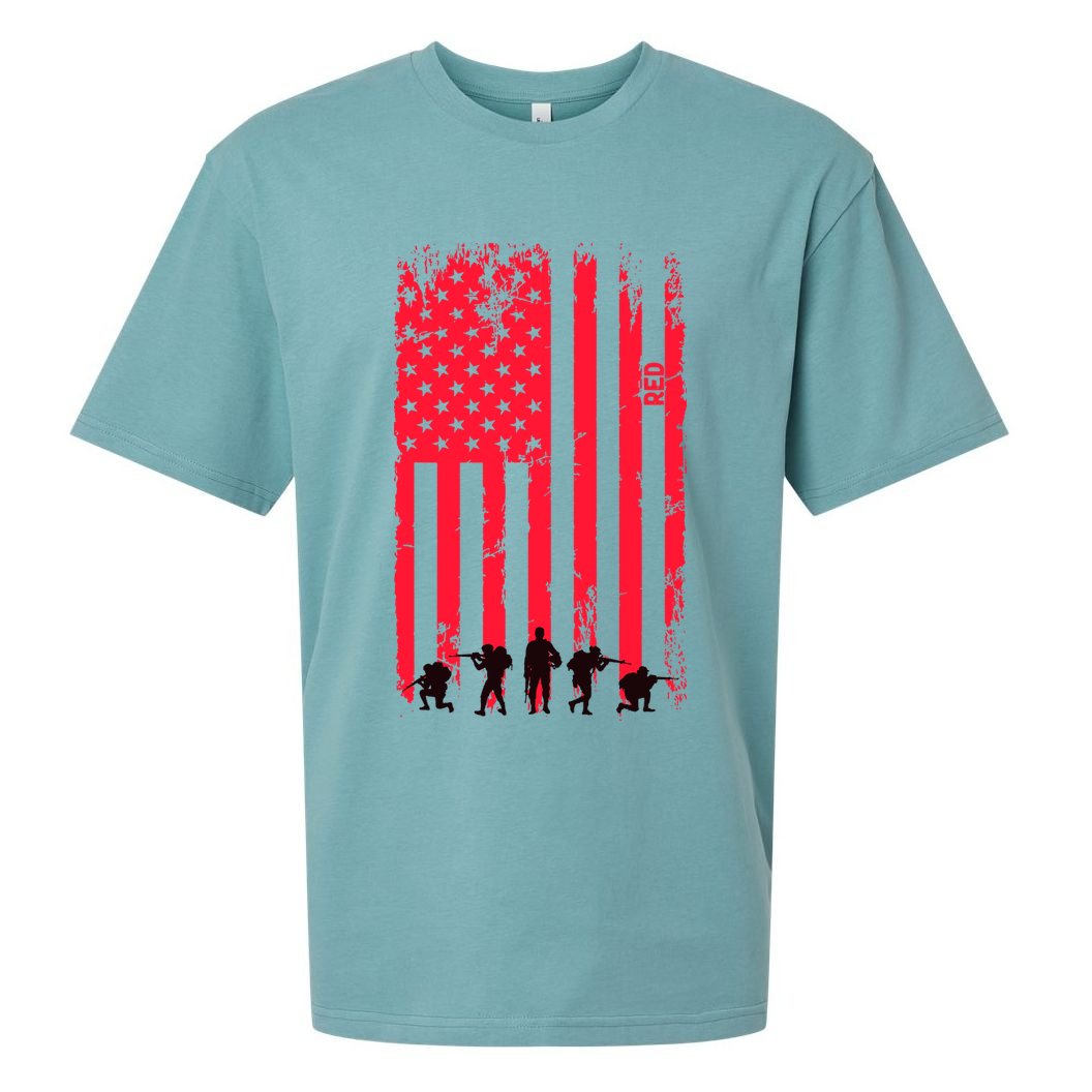 American Flag Us Veteran Sueded Cloud Jersey T-Shirt