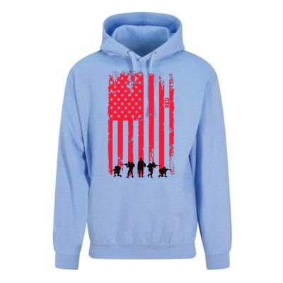 American Flag Us Veteran Unisex Surf Hoodie