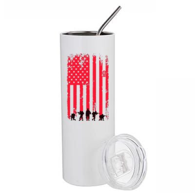 American Flag Us Veteran Stainless Steel Tumbler