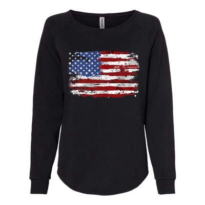 American Flag Usa United States Of America Us 4th Of July Womens California Wash Sweatshirt