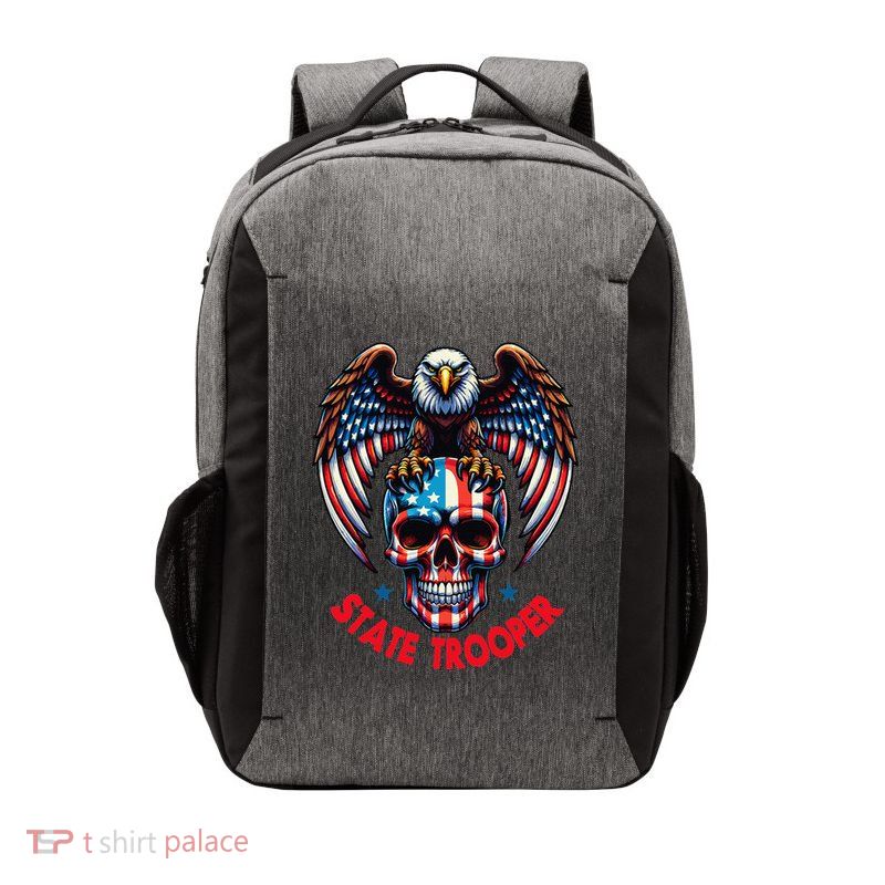 American Flag Usa Law Enforcement State Trooper Vector Backpack