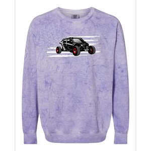 American Flag Utv Side By Side Sxs Off Road Colorblast Crewneck Sweatshirt