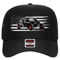 American Flag Utv Side By Side Sxs Off Road High Crown Mesh Back Trucker Hat