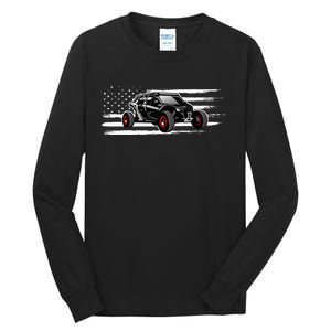 American Flag Utv Side By Side Sxs Off Road Tall Long Sleeve T-Shirt