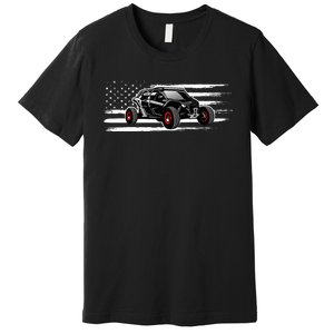 American Flag Utv Side By Side Sxs Off Road Premium T-Shirt