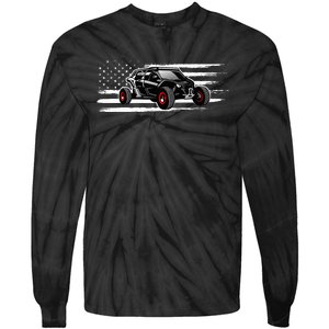 American Flag Utv Side By Side Sxs Off Road Tie-Dye Long Sleeve Shirt