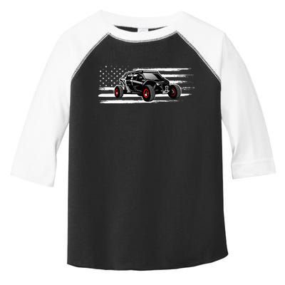 American Flag Utv Side By Side Sxs Off Road Toddler Fine Jersey T-Shirt