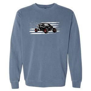 American Flag Utv Side By Side Sxs Off Road Garment-Dyed Sweatshirt