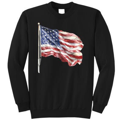 American Flag USA Waving Flag 4th Of July Sweatshirt