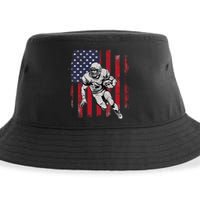 American Football Usa Flag Football Lover Sustainable Bucket Hat