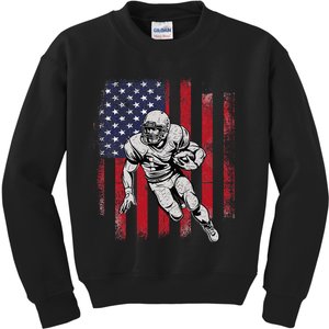 American Football Usa Flag Football Lover Kids Sweatshirt