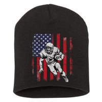 American Football Usa Flag Football Lover Short Acrylic Beanie