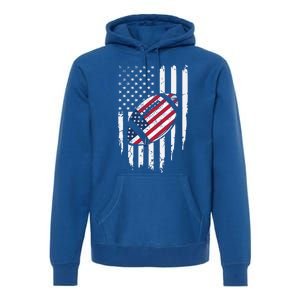 American Football Usa Flag Season Game Day Sports Gift Premium Hoodie