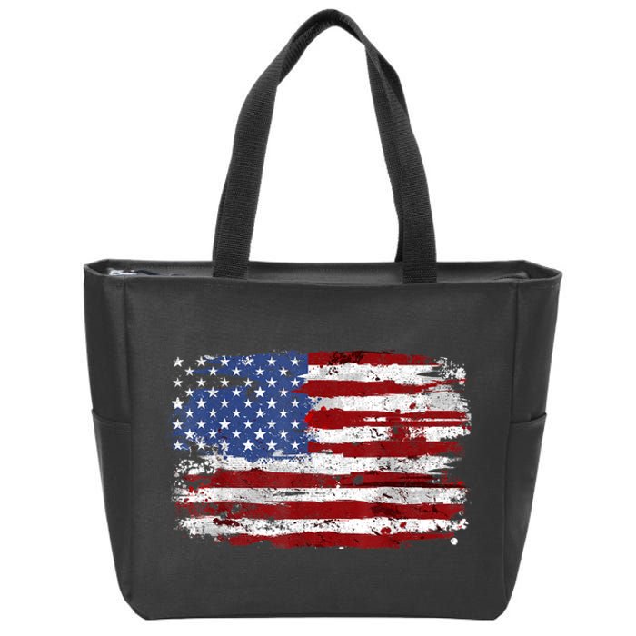 American Flag Usa United States Of America Us 4th Of July Zip Tote Bag