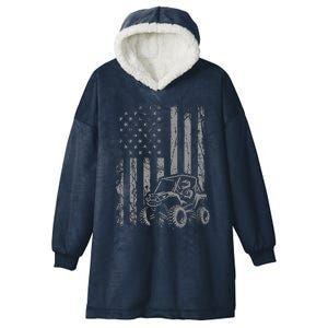 American Flag UTV Side By Side SXS Off Road Hooded Wearable Blanket