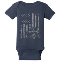 American Flag UTV Side By Side SXS Off Road Baby Bodysuit