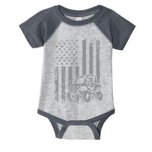 American Flag UTV Side By Side SXS Off Road Infant Baby Jersey Bodysuit