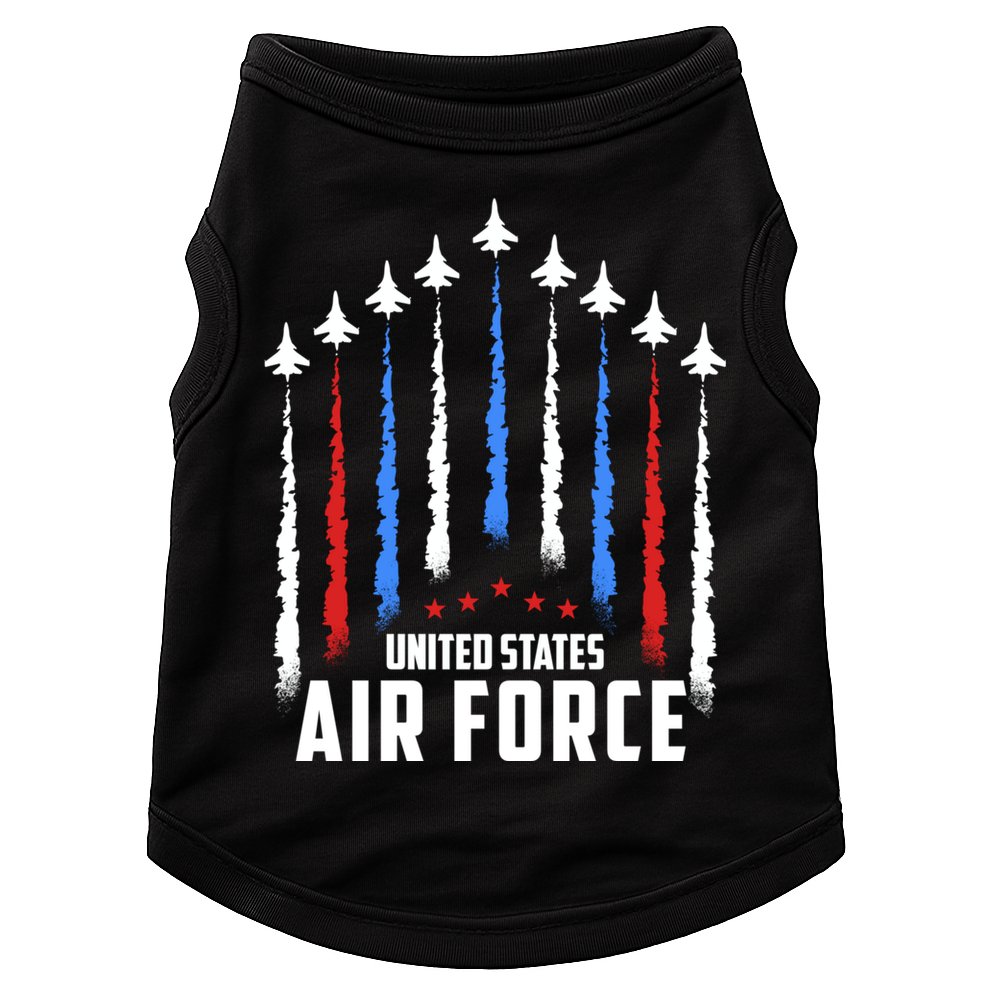 Air Force US Veterans 4th Of July American Flag Doggie Tank