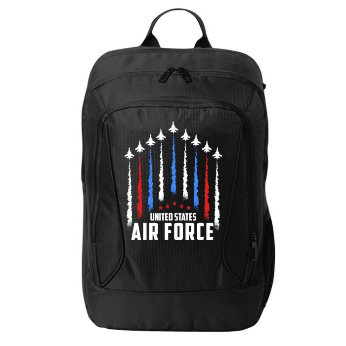 Air Force US Veterans 4th Of July American Flag City Backpack