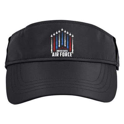 Air Force US Veterans 4th Of July American Flag Adult Drive Performance Visor