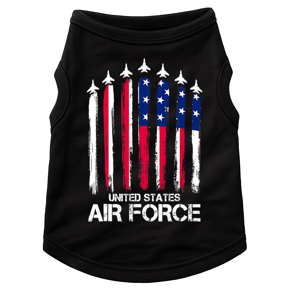 Air Force US Veterans 4th Of July American Flag Doggie Tank