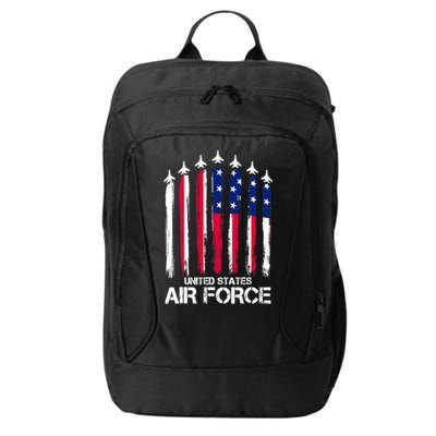 Air Force US Veterans 4th Of July American Flag City Backpack