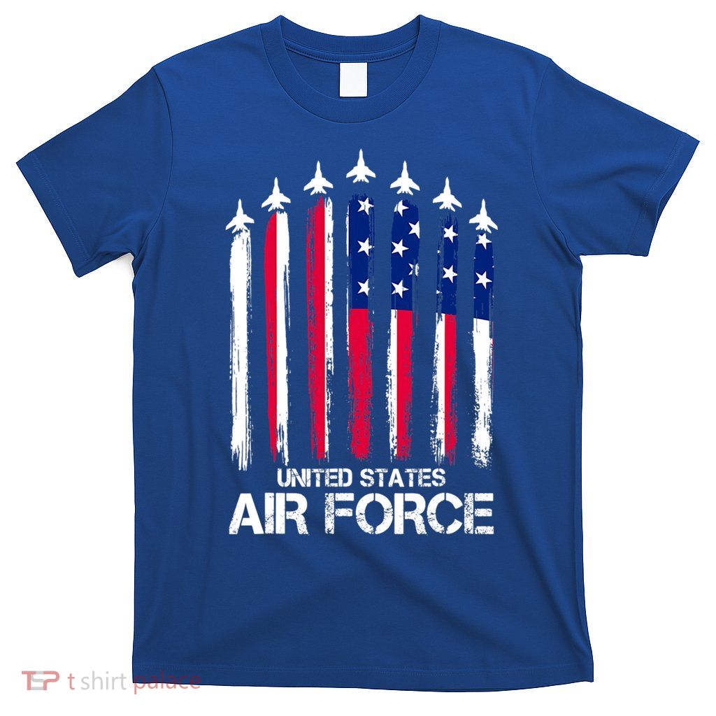 Air Force US Veterans 4th Of July American Flag T-Shirt