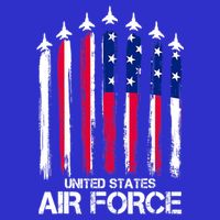 Air Force US Veterans 4th Of July American Flag 16 in Basic Backpack