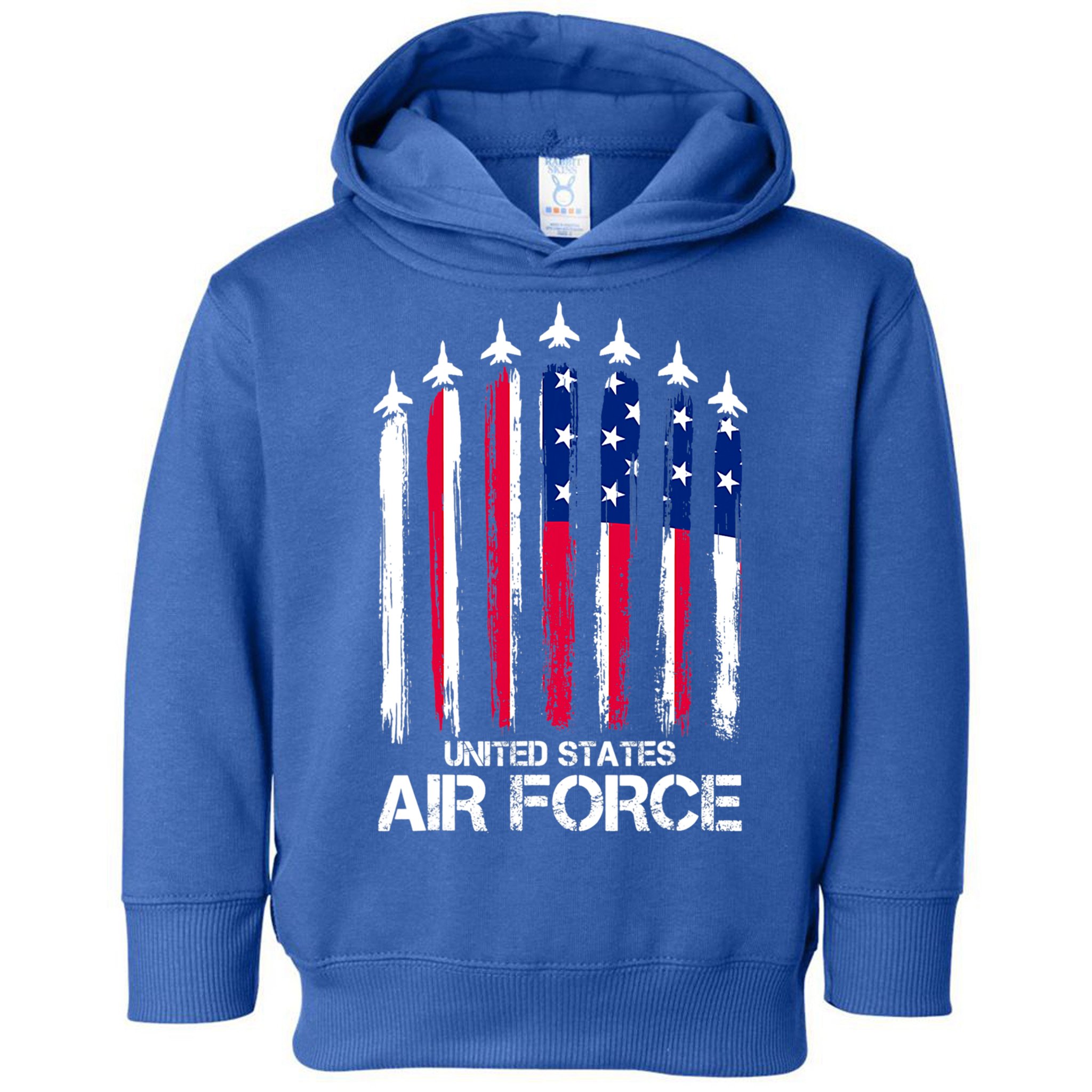 Air Force US Veterans 4th Of July American Flag Toddler Hoodie